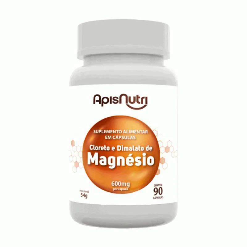 Cloreto e Dimalato de Magnésio - 600mg (90 Cápsulas) - Padrão: Único