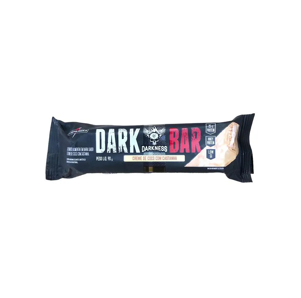 Barra de Proteína Integralmédica Dark Bar Creme de Coco com Castanha 90g 8 unidades