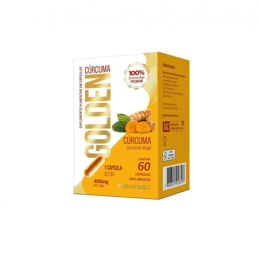 Cúrcuma Golden (60 Cápsulas) - Padrão: Único