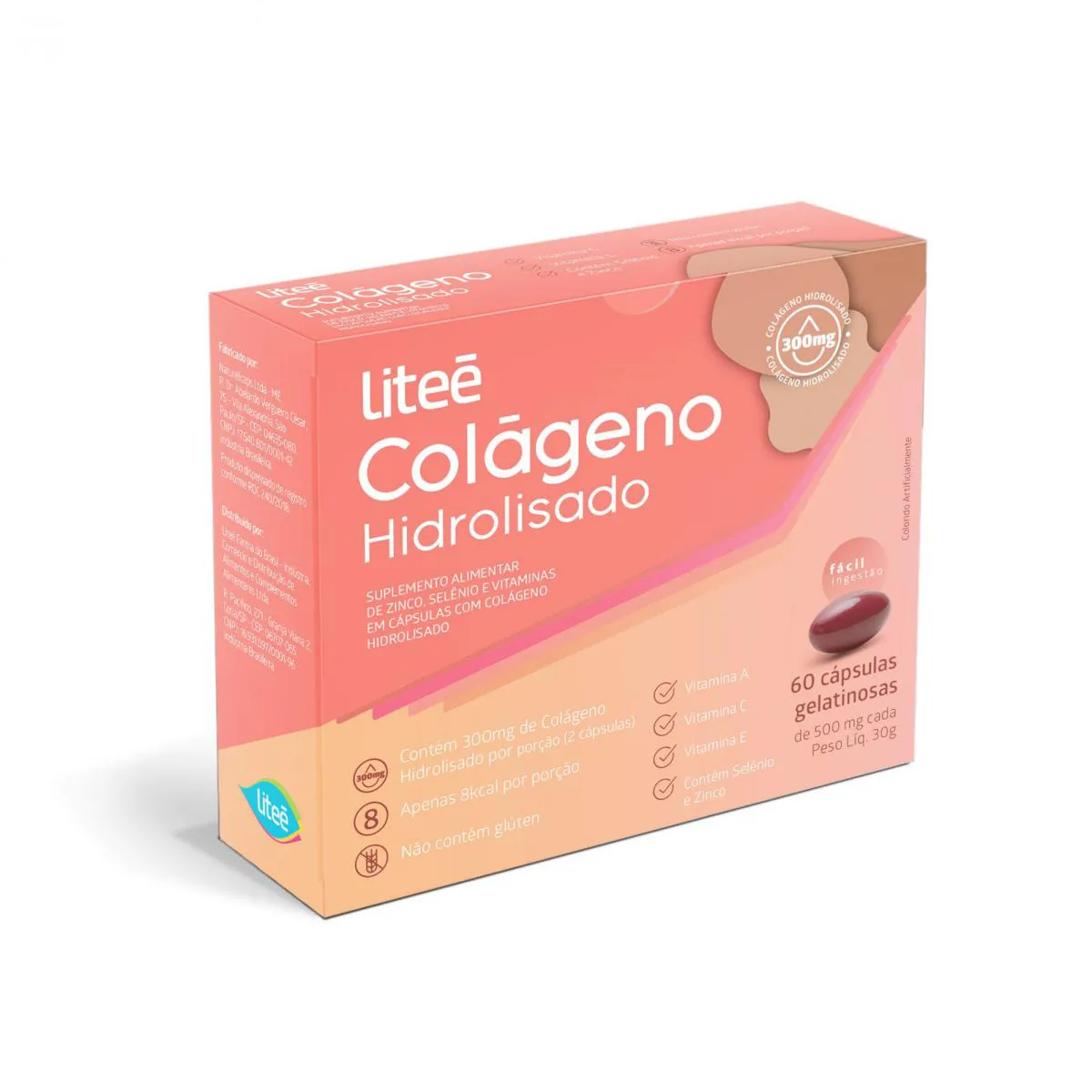 Colágeno Hidrolisado Litee 60 cápsulas Gelatinosas