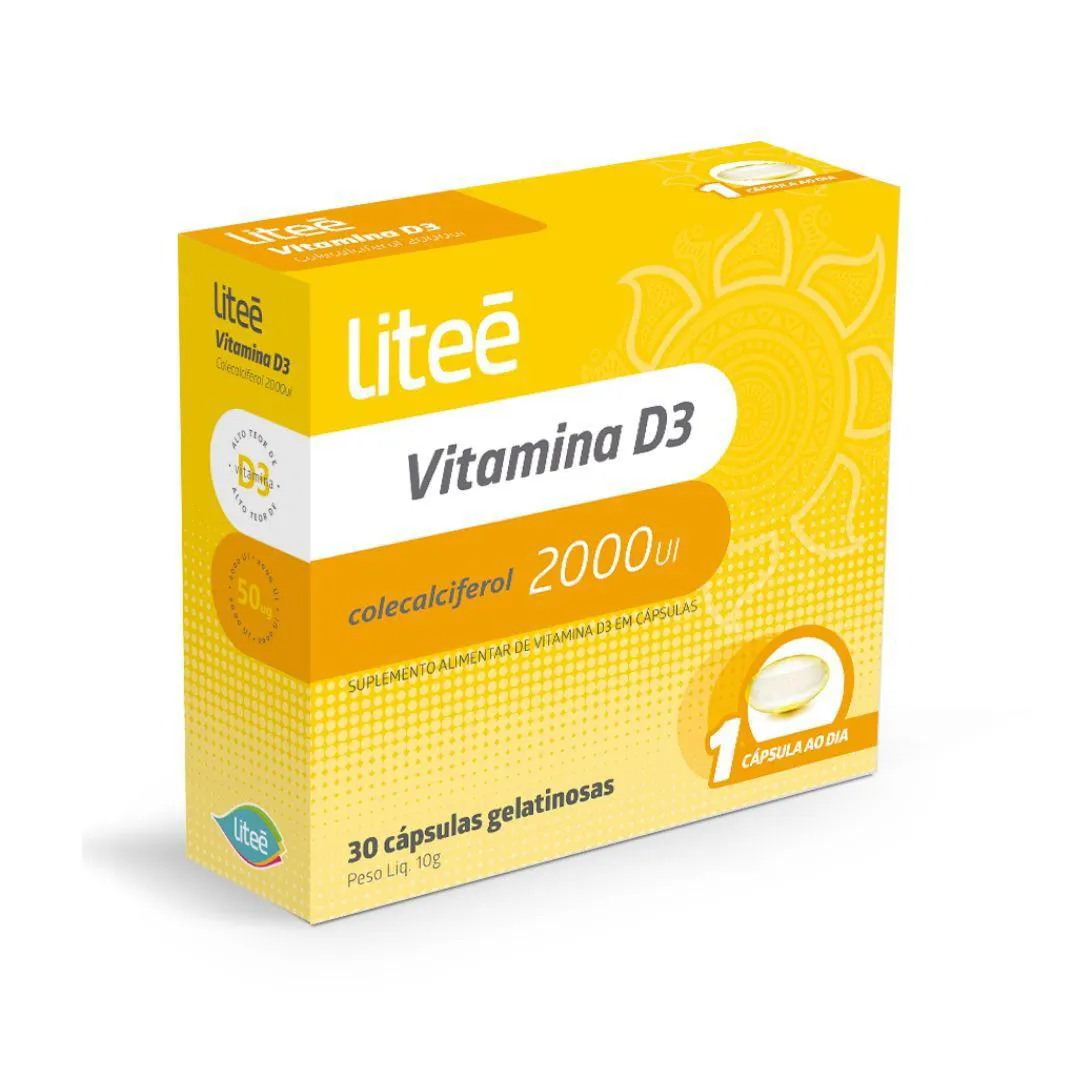 Vitamina D3 Liteé 2000ui - 30 cápsulas Gelatinosas