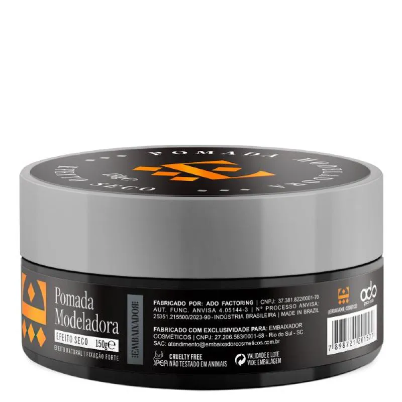 Pomada para Cabelo Efeito Seco Embaixador 150g