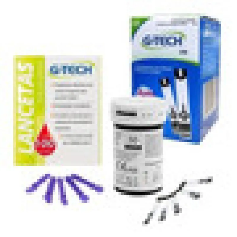 50 Fitas Tiras Reagentes G-tech Lite Glicemia +100 Lancetas