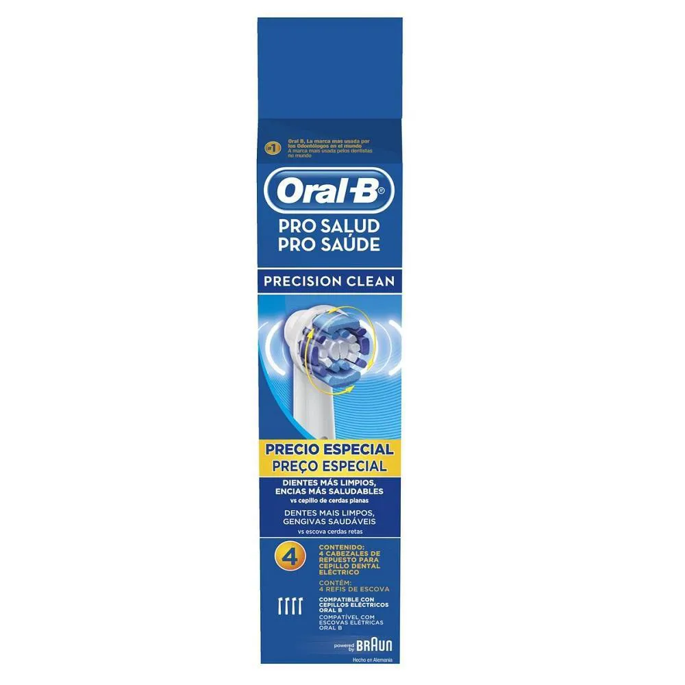 Escova Elétrica Oral-B Vitality D12 220v + Refil Oral-B Precision Clean com 4 unidades