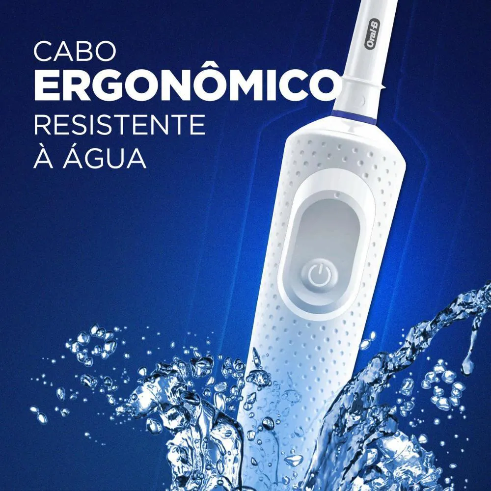 Escova Elétrica Oral-B Vitality D12 220v + Refil Oral-B Precision Clean com 4 unidades