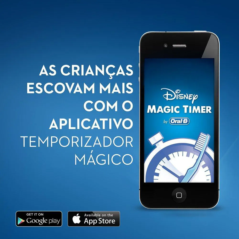 Escova Elétrica Oral-B Disney Princess + 2 Pilhas Aa
