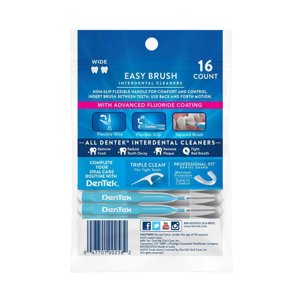Kit Escova Interdental DenTek Easy Brush Extra 64 unidades