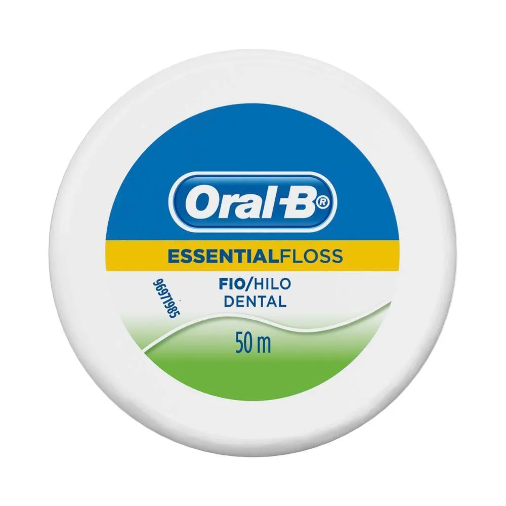 Kit 2 Fio Dental Oral-b Essential Floss Encerado Menta 50m