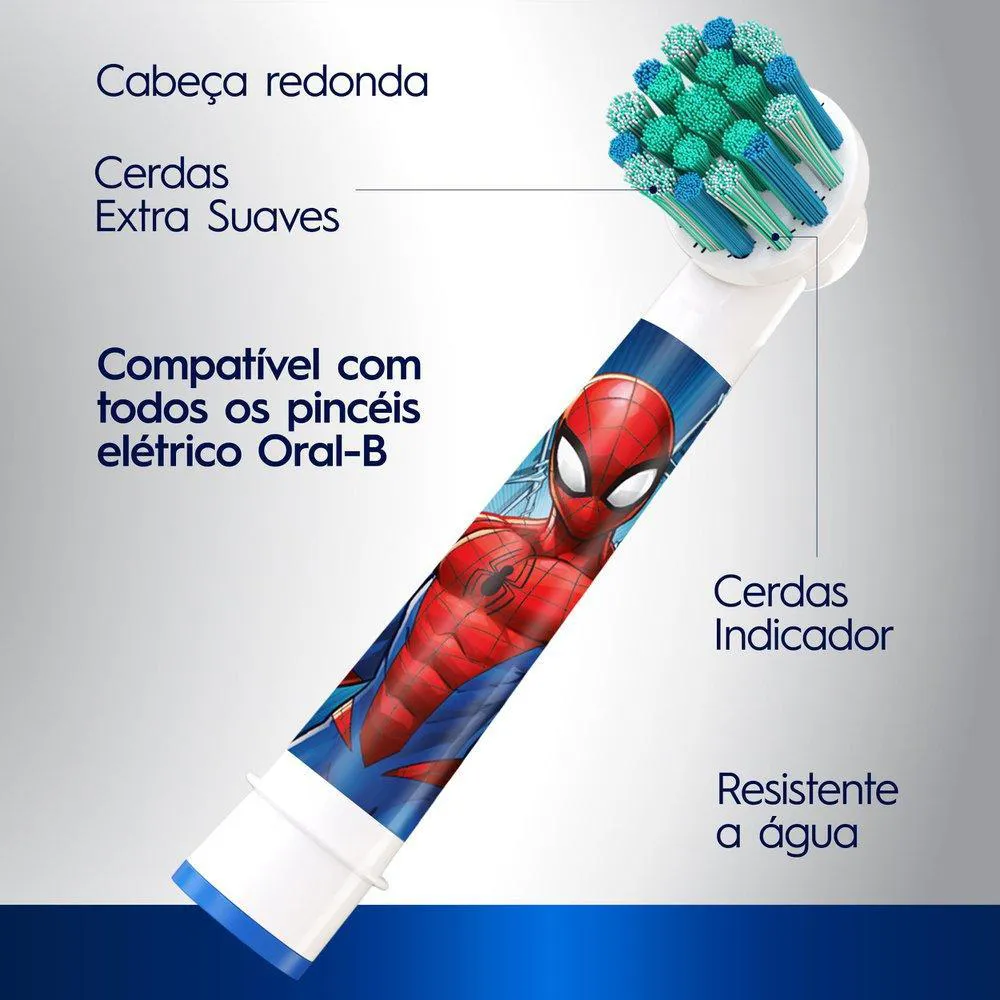 Refis para Escova Elétrica Oral-B Spiderman 2 unidades