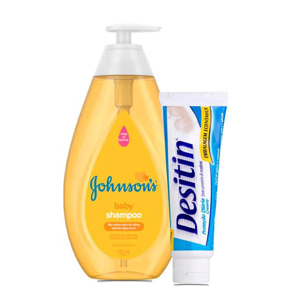 Shampoo Regular Johnsons Baby 750 Ml + 1cremes Preventivos de Assadura Desitin 113g