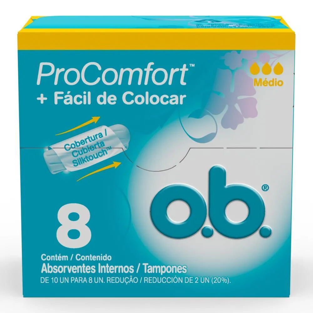 Absorvente Interno Ob Procomfort Médio C/ 8 unidades