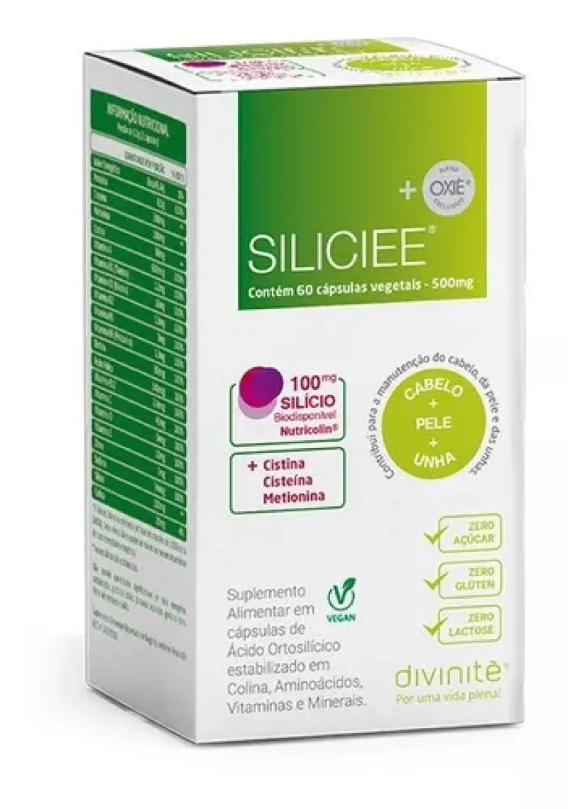 Suplemento Vitamina Siliciee 500mg 60 Cabelo Unha - Divinitè