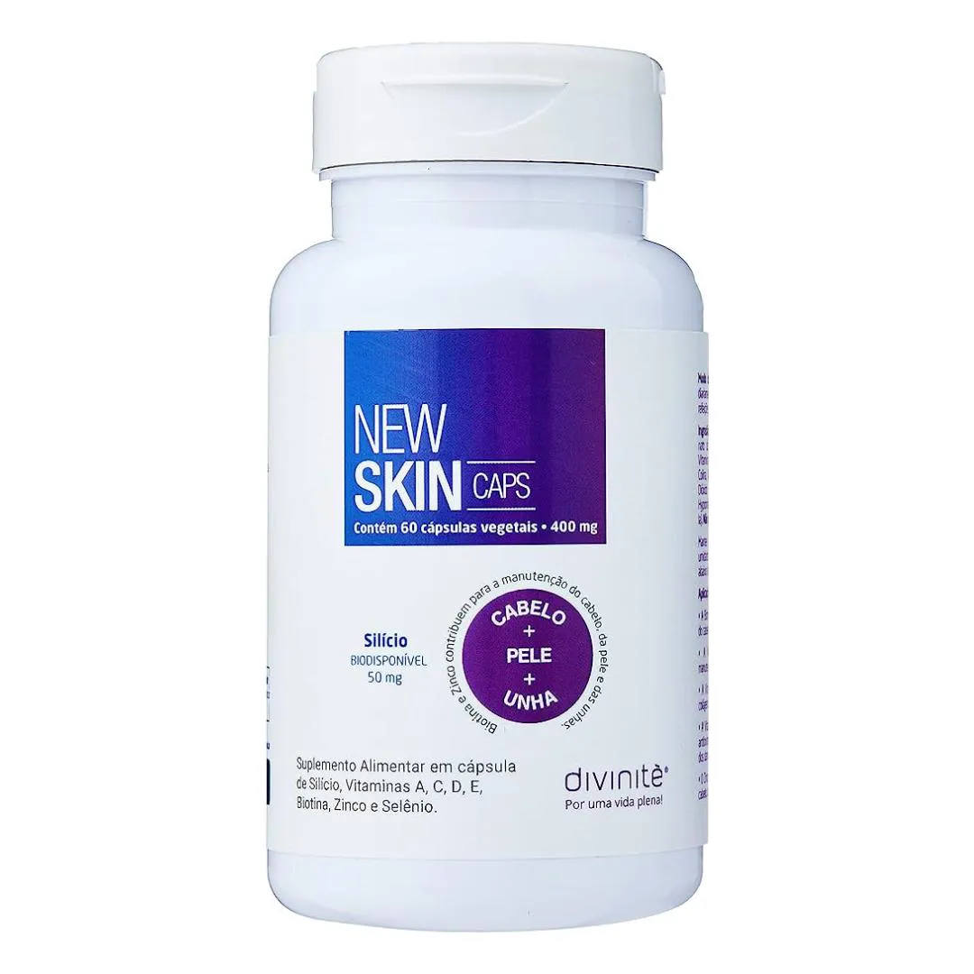 Suplemento Alimentar New Skin 400mg C60 cápsulas – Divinite