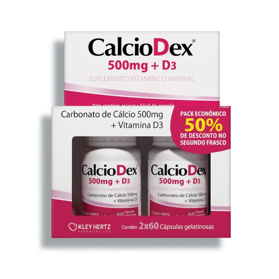 Suplemento Alimentar Calciodex 500mg D3 120 Kley Hertz