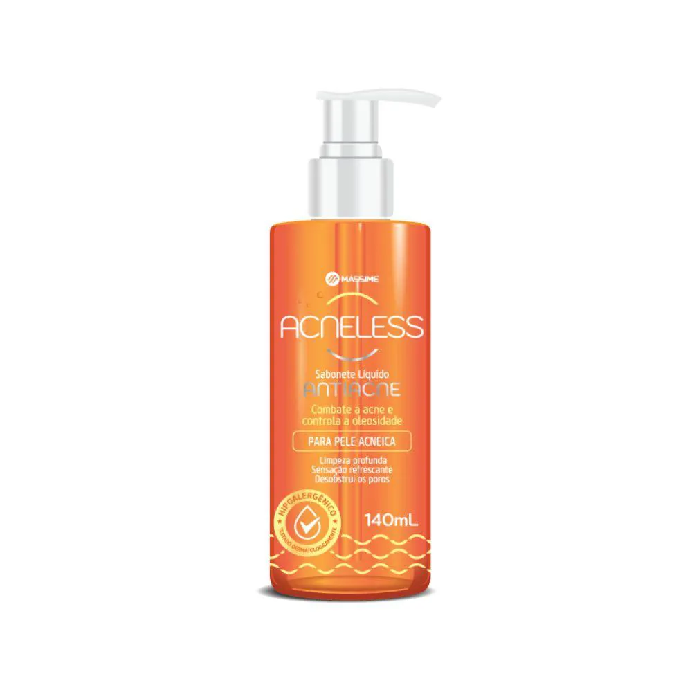 Sabonete Líquido para Pele Acneica Acneless 140ml - Massime