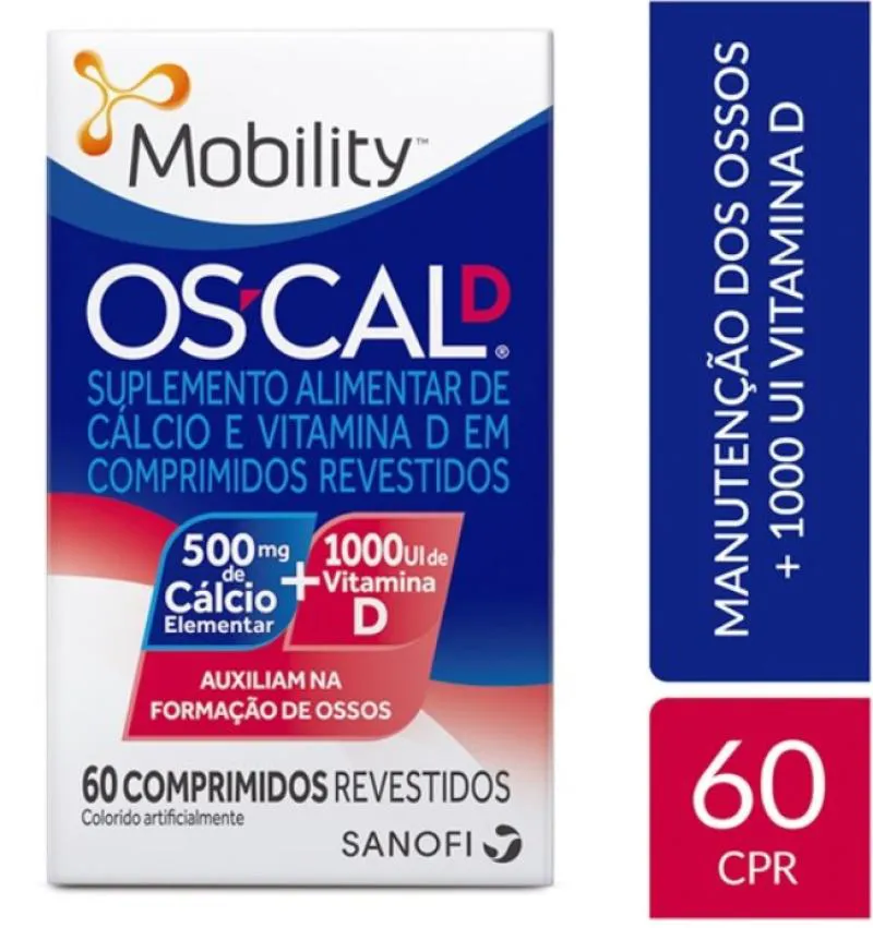 OS-CAL D 500MG + VITAMINA D 1000UI 60 CPR