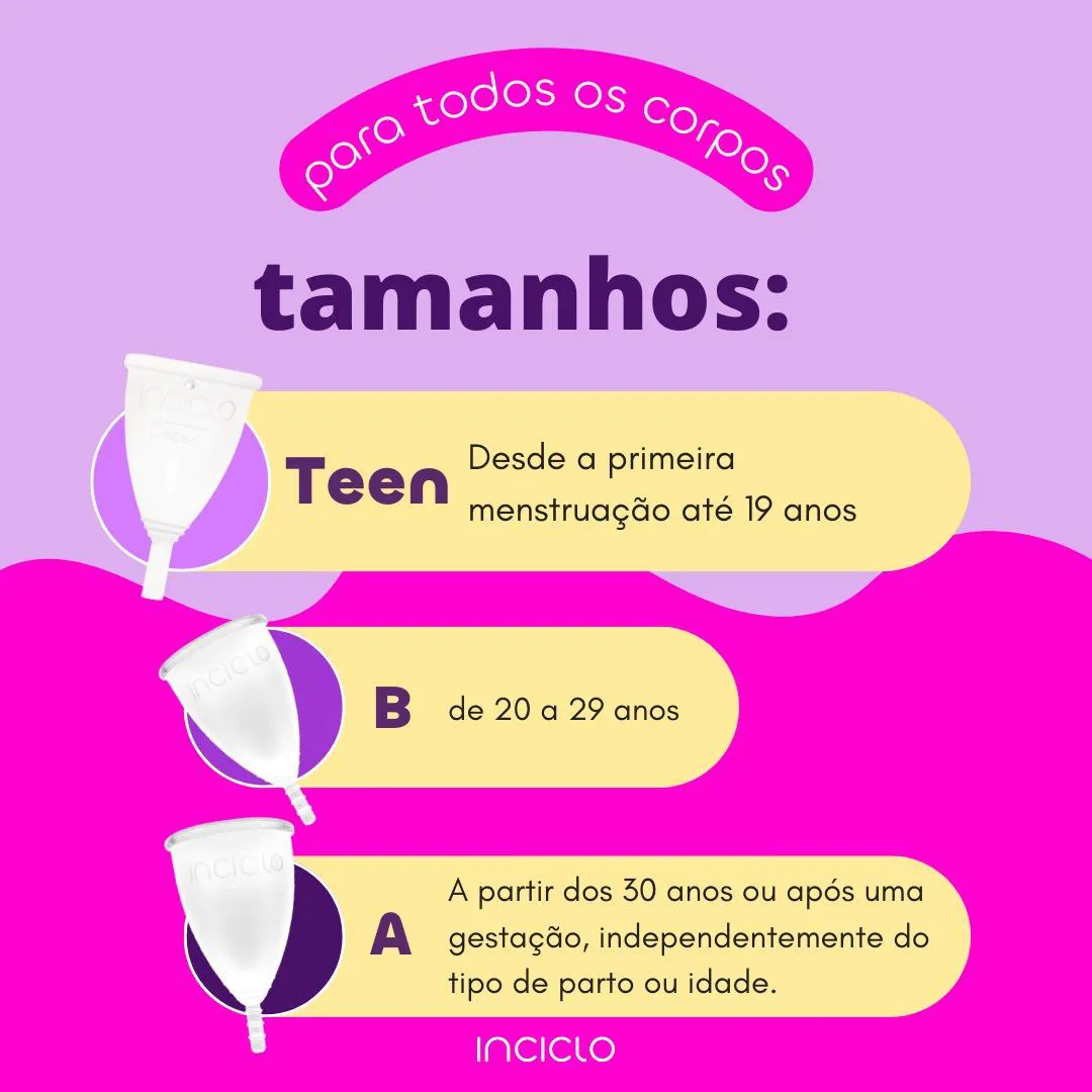 Kit Coletor Menstrual Inciclo A + cápsula Esterilizadora Lavanda / Roxa / Lilás