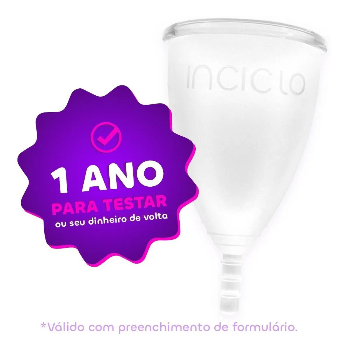 Kit Coletor Menstrual Inciclo A + cápsula Esterilizadora Lavanda / Roxa / Lilás
