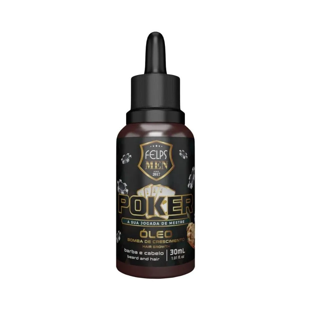 Óleo Capilar Felps Profissional Men Poker Barba e Cabelo 30ml