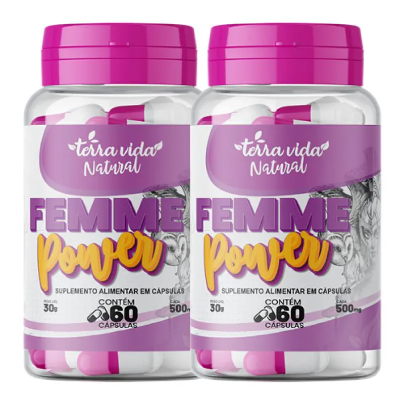 2 Femme Power Massa Muscular Crescimento Bumbum, Coxas e Glúteos