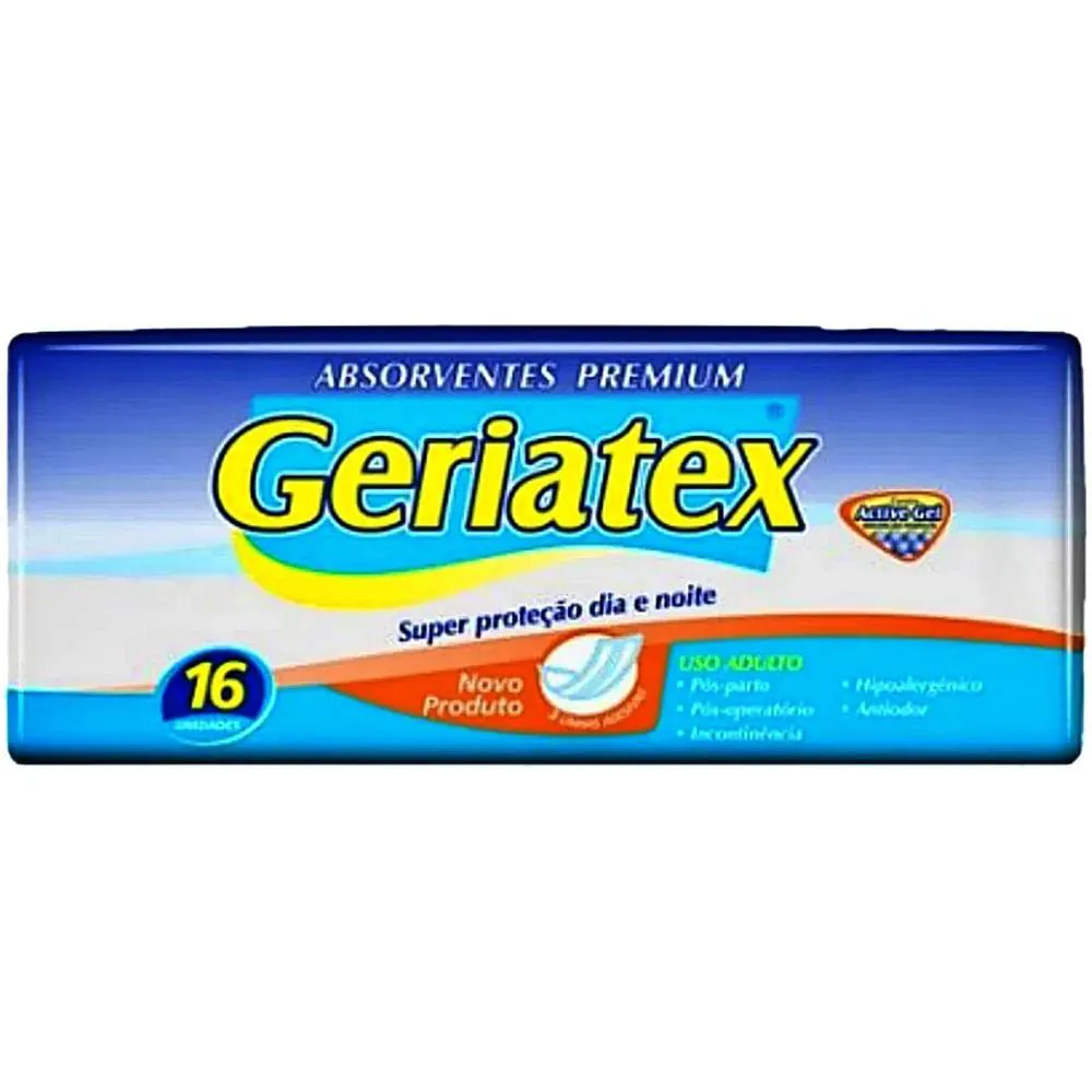 Absorvente Geriátrico Premium Geriatex - 16 unidades