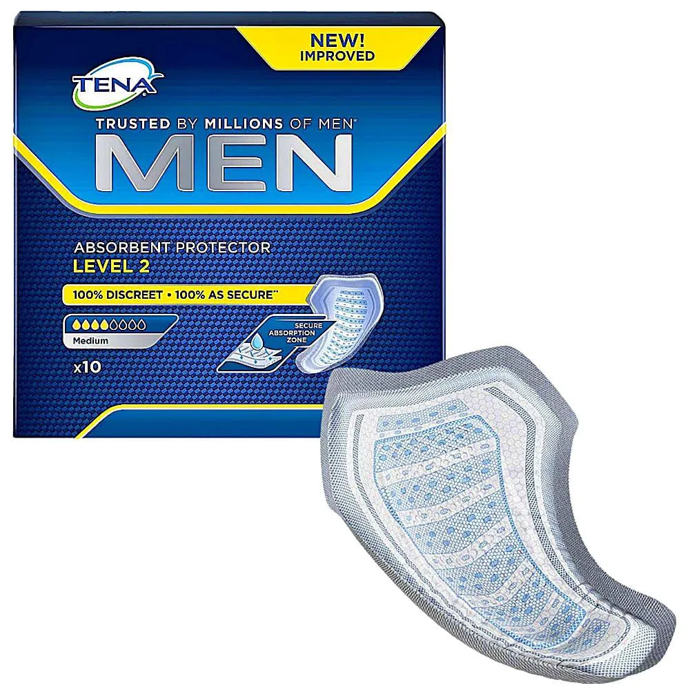 Absorvente Masculino Tena Men Tamanho Único - 10 unidades