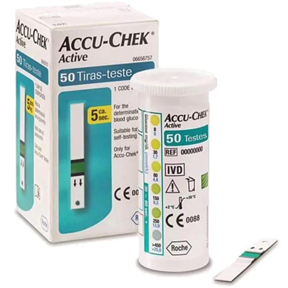 Tiras Reagentes Accu-chek Active Roche - 50 Tiras