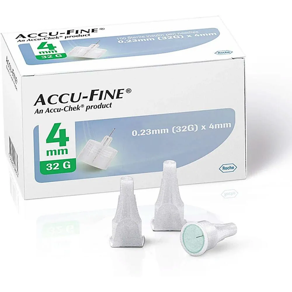 Agulha Caneta Insulina Accu-fine Roche - 4mm - 32g
