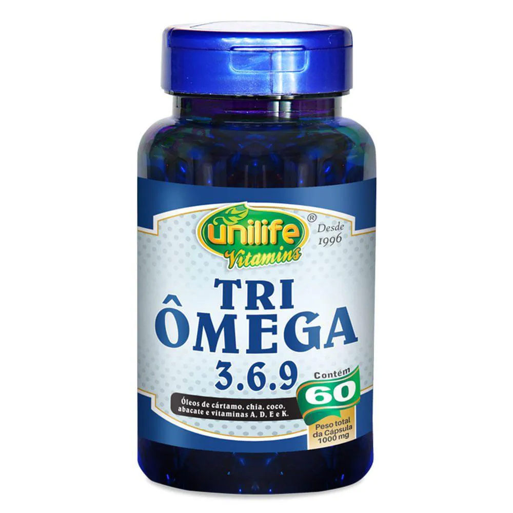 Tri Ômega 3-6-9 1000mg 60 cápsulas - Unilife
