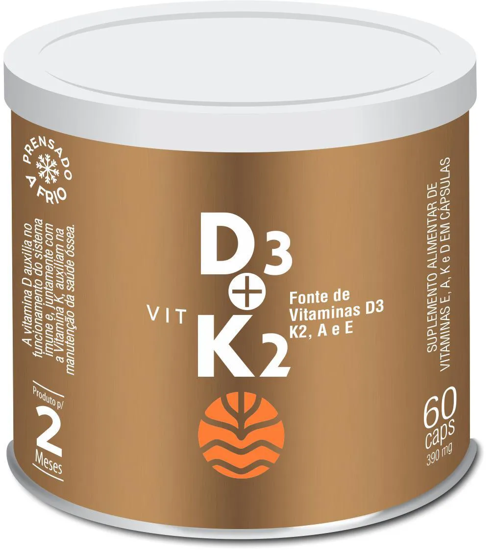 Vitamina D3+k2 C/ Vit a e e 60caps Vital Atman