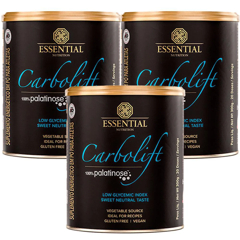 Kit 3x Carbolift 100% Palatinose (300g Cada) - Essential Nutrition