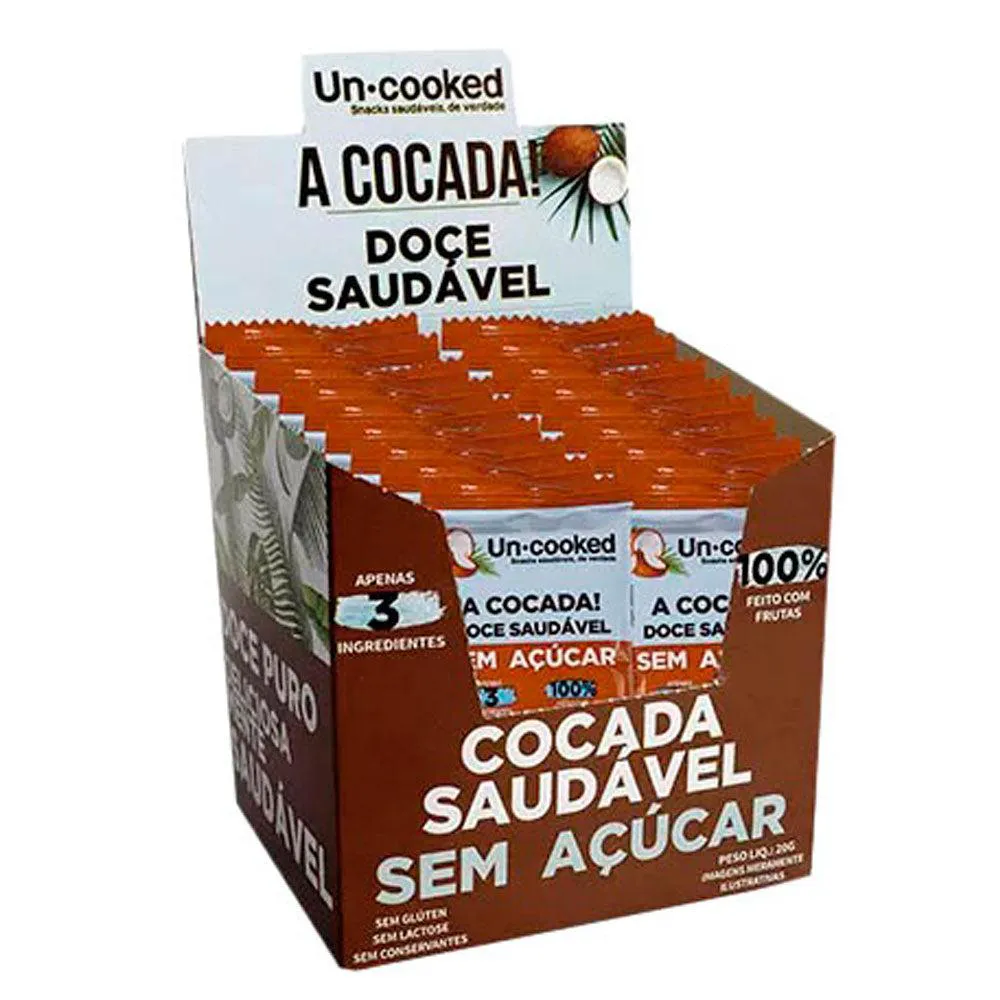 Cocada Uncooked Sem Açúcar 28 unidades 20g