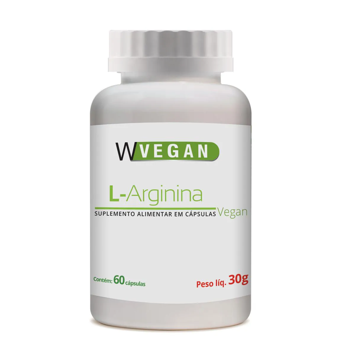Arginina 60 cápsulas Wvegan L-arginina Vegano