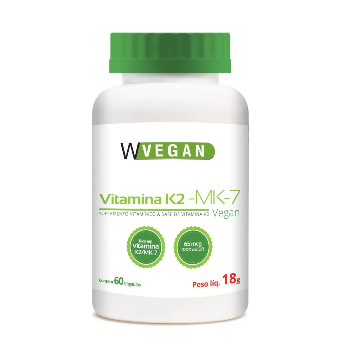 Vitamina K2 Mk7 65mcg 60 Capsulas Wvegan Vegano