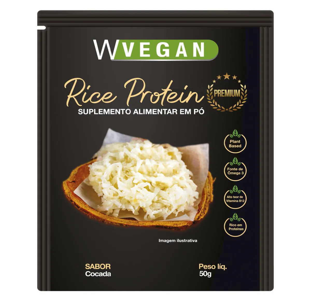 Rice Protein Arroz 50g Sache Sabor Cocada