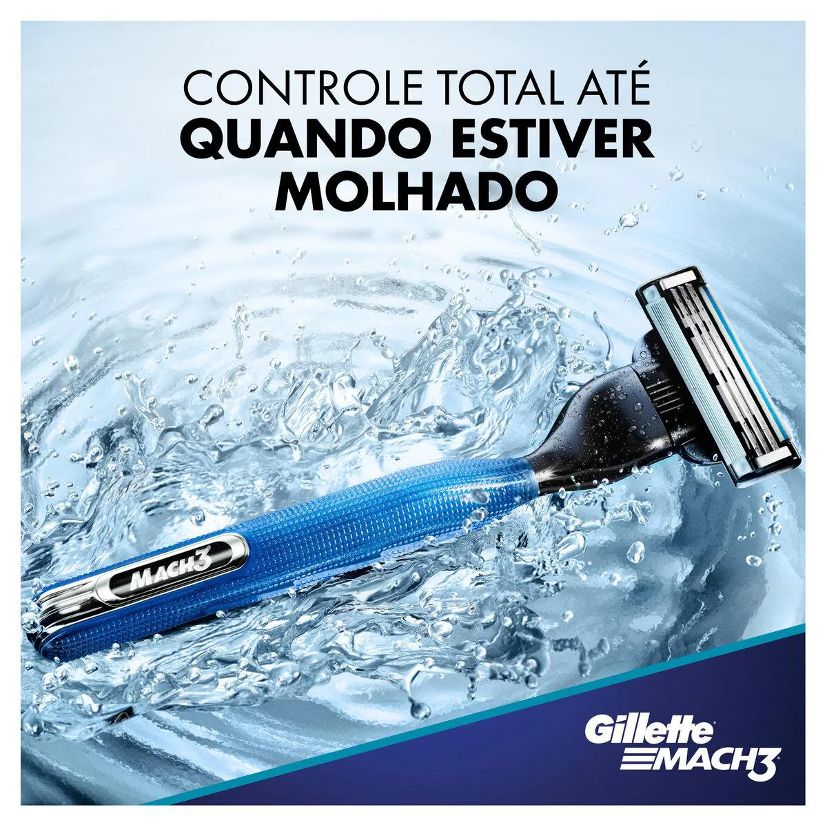 Aparelho de Barbear Gillette Mach3 Acqua Grip + 1 cartucho