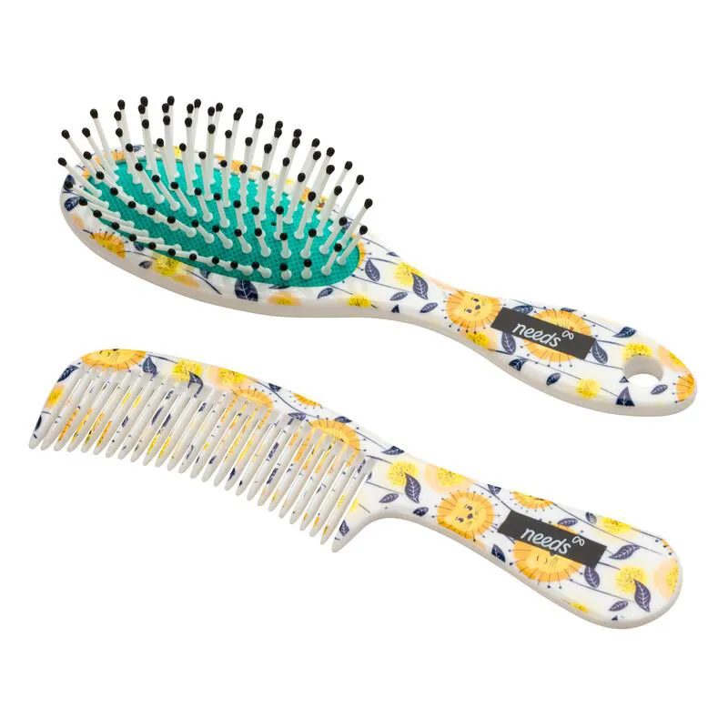 Kit Escova e Pente de Cabelo Needs 2 Unidades