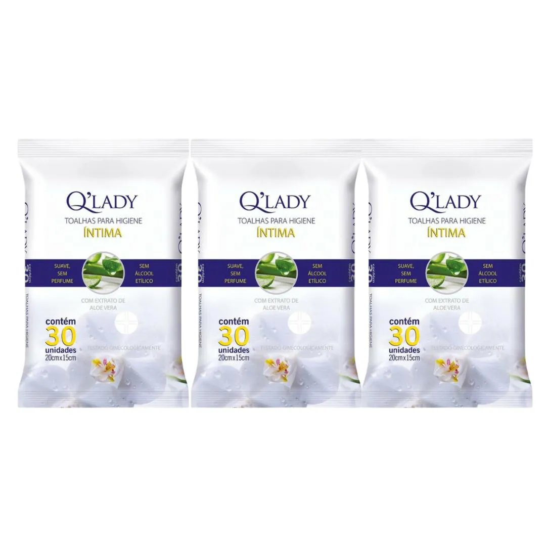 Kit C3 Toalhas Descartável Higiene Íntima C30 – Q Lady