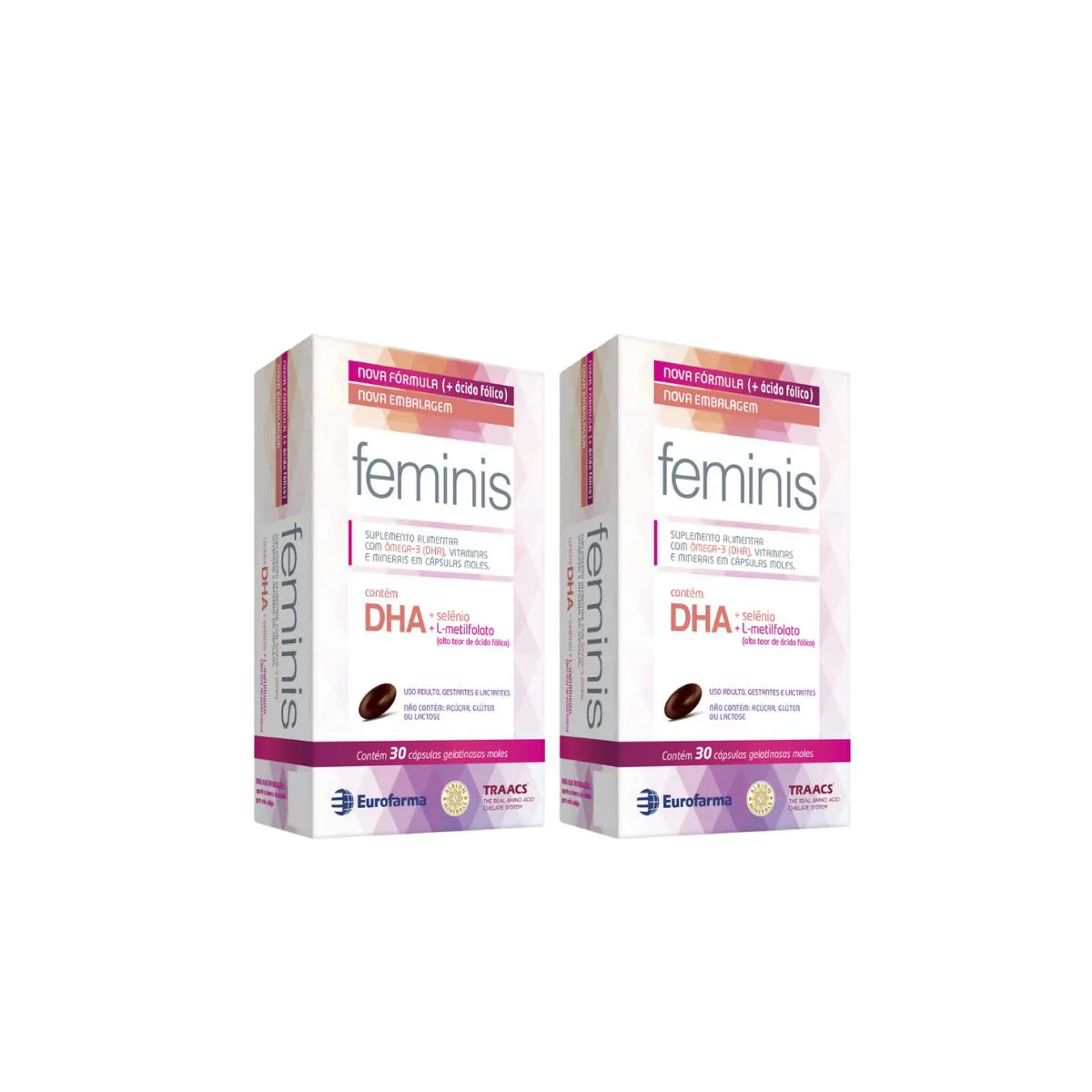 Kit 2 Cxs Suplemento Feminis Ômega 3 Dha Vitamina Eurofarma