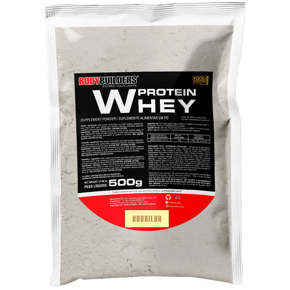 Whey Protein 500g (refil) – Bodybuilders Morango
