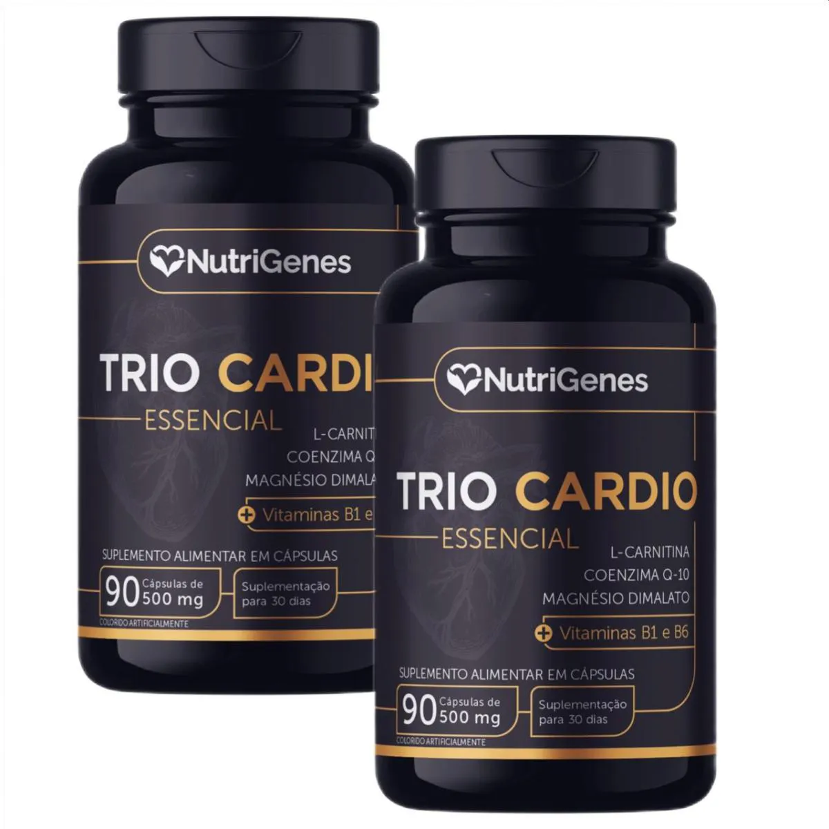 2x Trio Cardio- Magnésio- Coq10- L- Carnitina- Nutrigenes