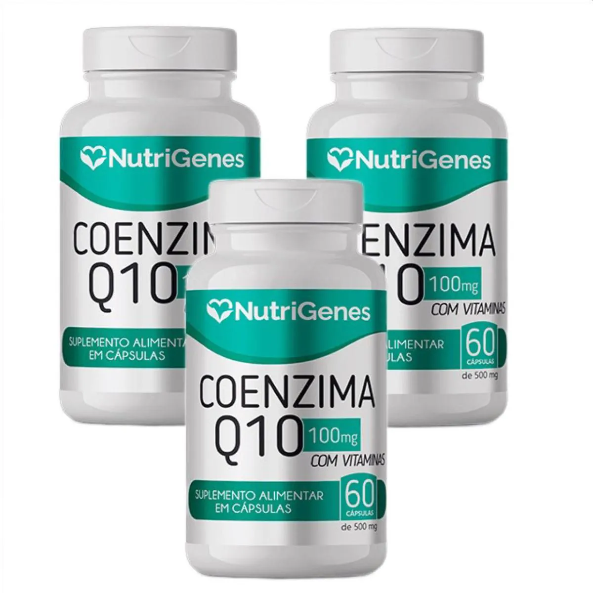 3x Coenzima Q10 Coq10 Nutrigenes -60 Cápsulas. 100mg + Vitaminas