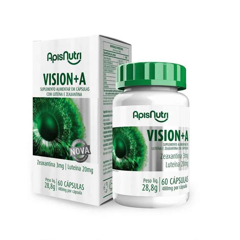 Vision + a Luteína 20mg - Zeaxantina 3mg (60 Cápsulas) - Padrão: Único
