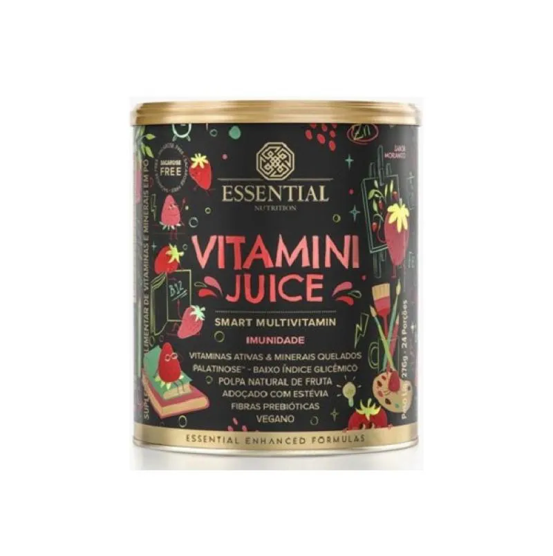 Vitamini Juice Lata (280,8g/24ds) - Sabor: Morango (276g)