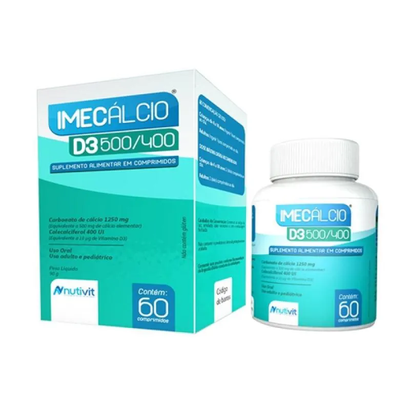 Imecálcio D3 500/400Mg C/60 comprimidos