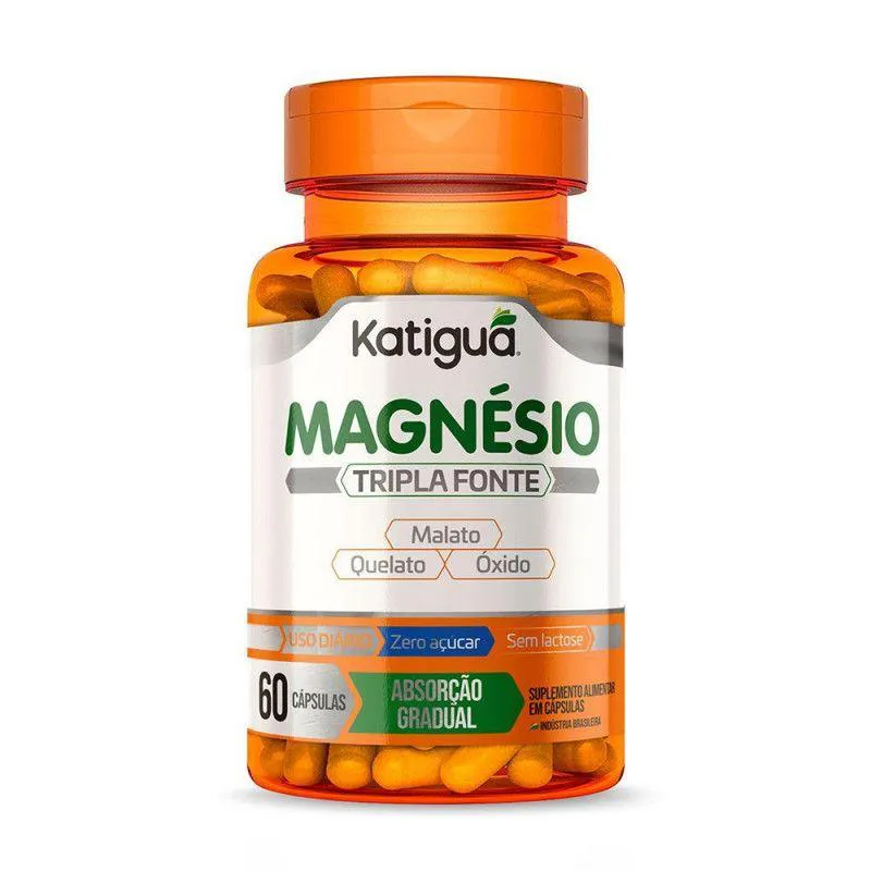 Magnésio Tripla Fonte Katiguá 500mg 60 Cáps