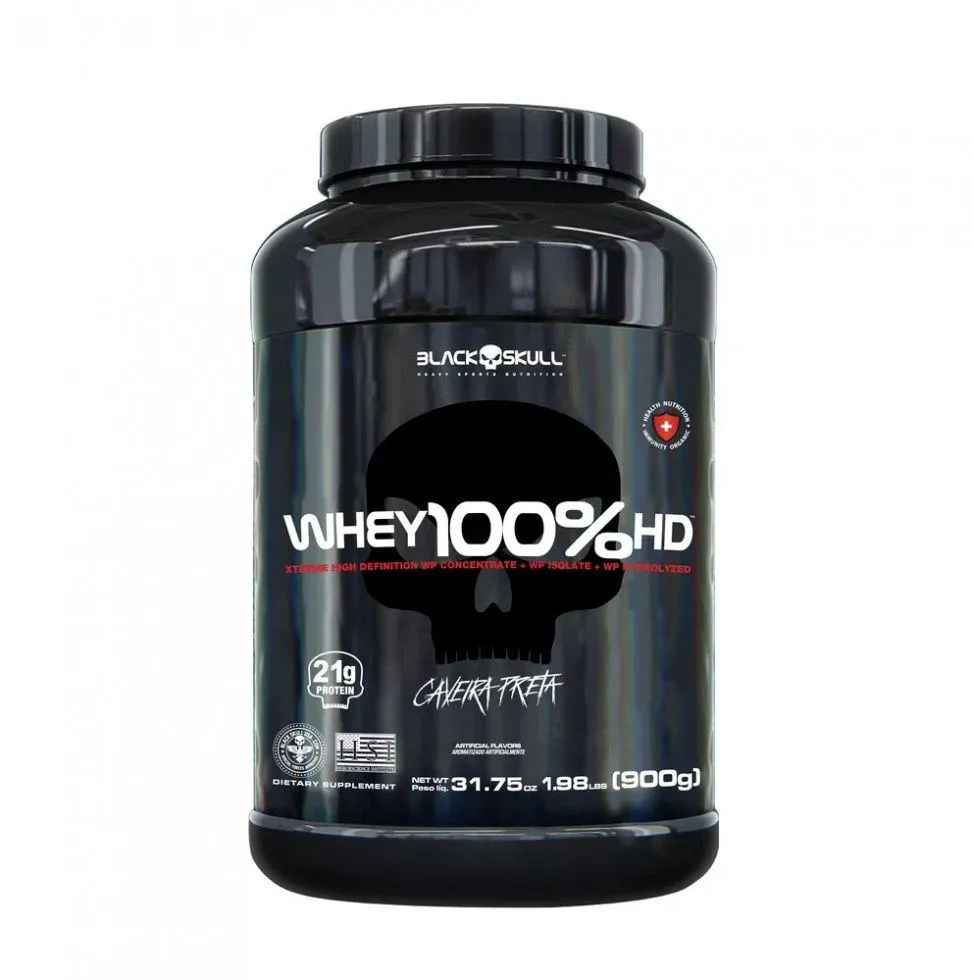 Whey 100% Hd Pote (900g) - Sabor: Baunilha