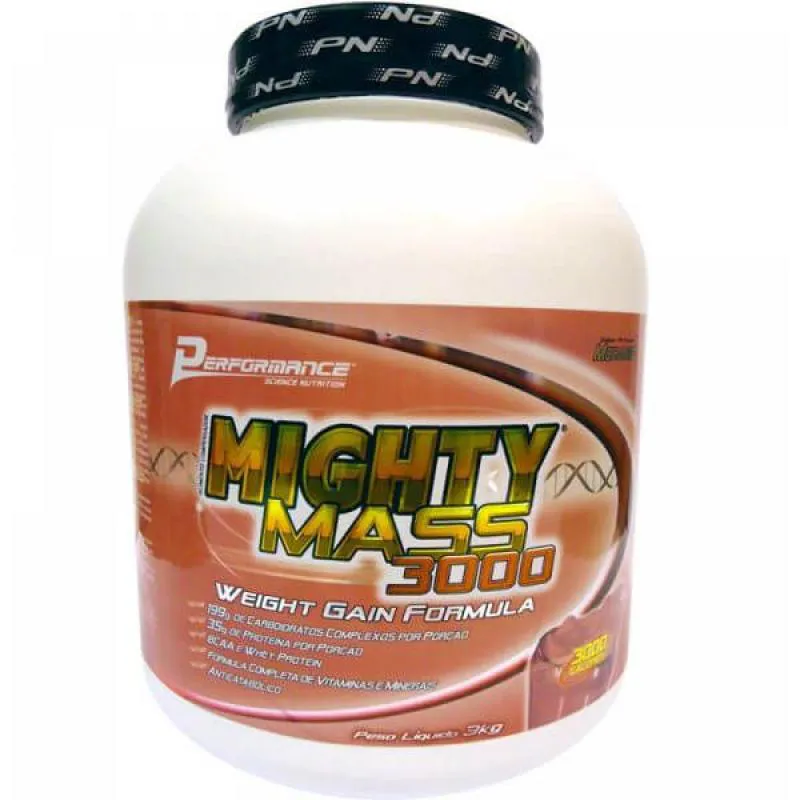 Suplemento Perfomance Nutrition Mighty Mass 3000 Laranja 3 kg
