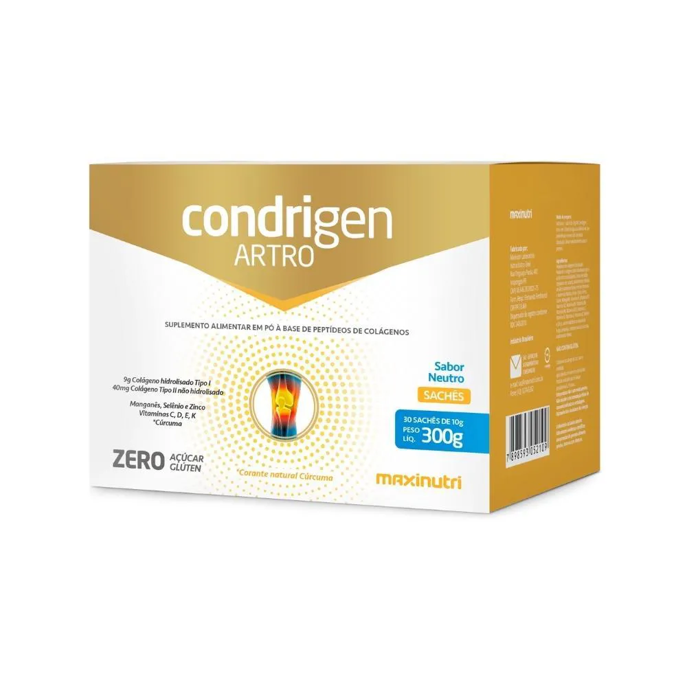 Condrigen Artro - Colágeno Tipo I e Ii Sachê - 30 X 10g - Neutro