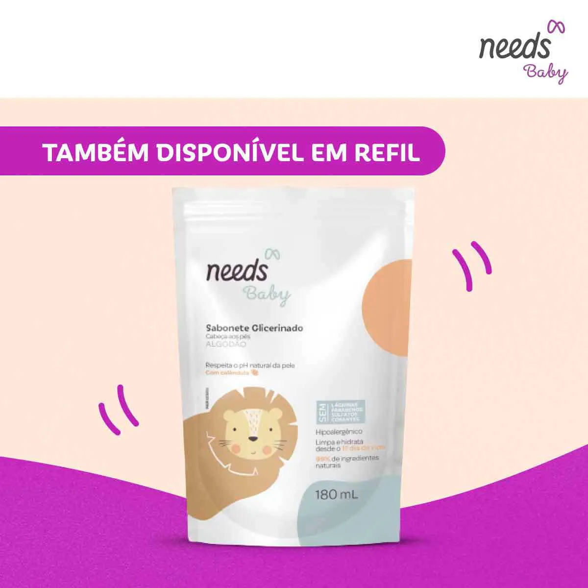 Sabonete de Glicerina Líquido Needs Baby Algodão 200ml